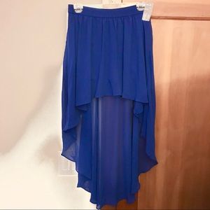 Pretty Blue Forever 21 High Low Skirt